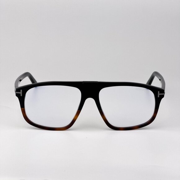 Tom Ford FT5901-B-N Eyeglasses – Black / Havana Blue Light Blocking | Model 056 - Picture 1 of 12